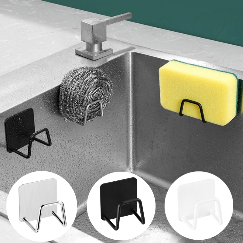 Kitchen Gadgets Storage Ideas - Keuken RVS Gootsteen Sponzen Houder Zelfklevende