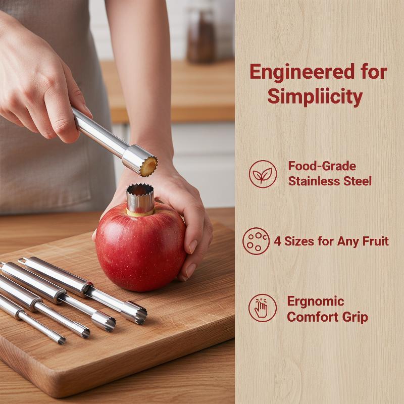 Kitchen Gadgets And Tools - 4 Stuks Fruit Core Remover Cutter