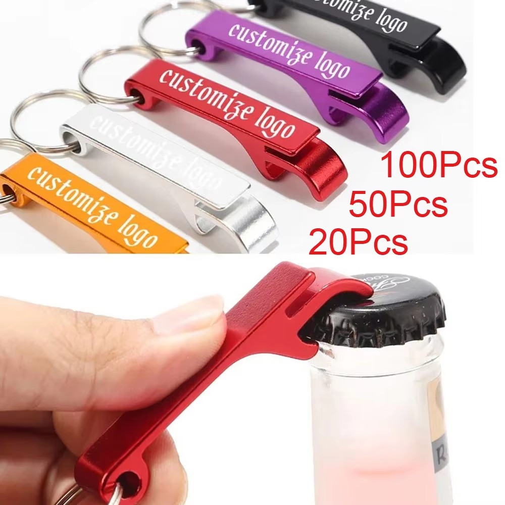 Electric Can Opener - Adea100 stuks sleutelhanger flesopener sleutelhangers zakformaat