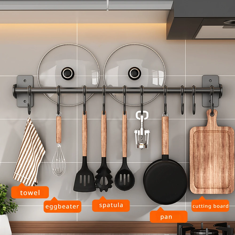 Kitchen Gadgets Storage Ideas - Geen punch Keukenhaakrek Roestvrij stalen wandplanken
