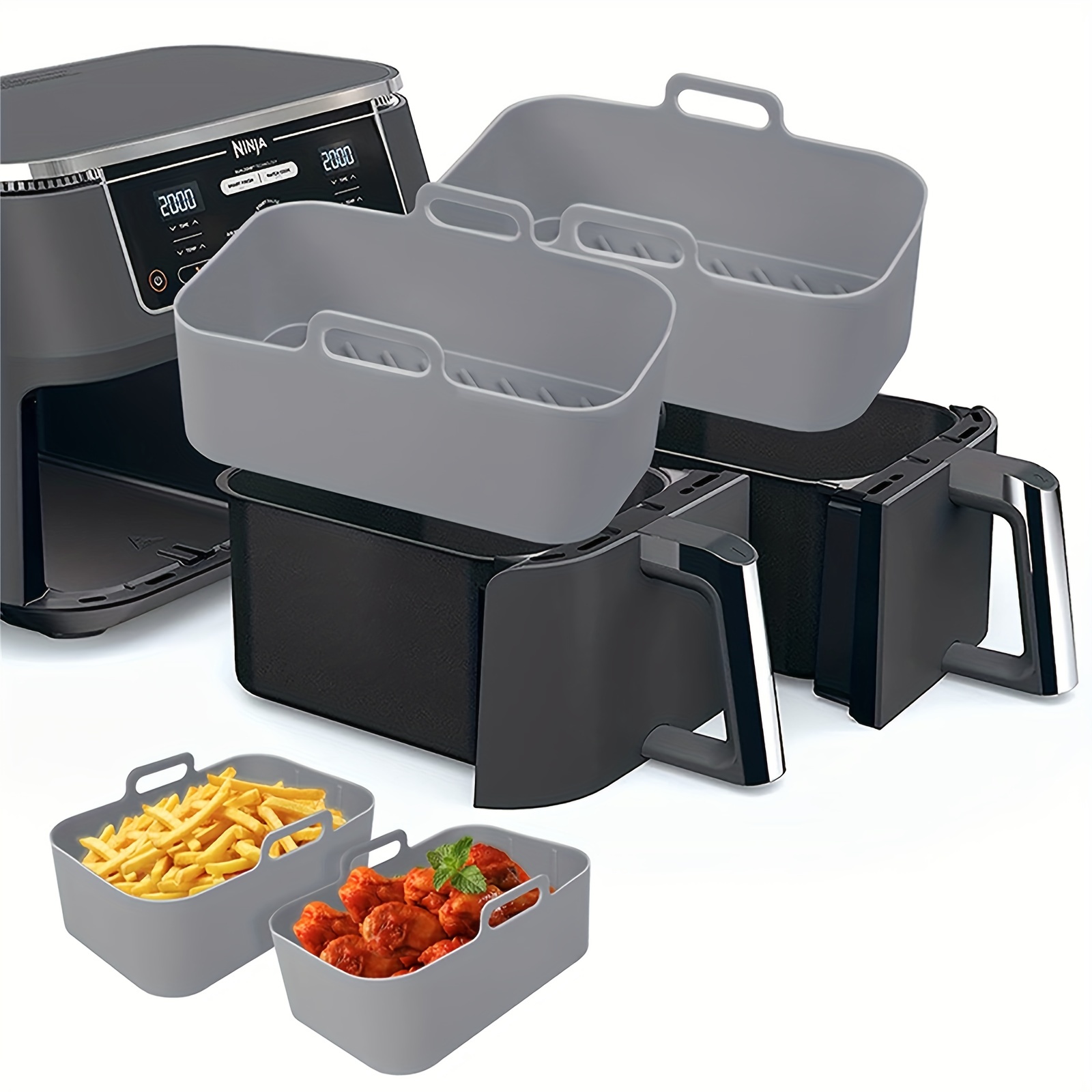Air Fryer Accessories - 1/2 Stuks Lucht Friteuse Siliconen Lade