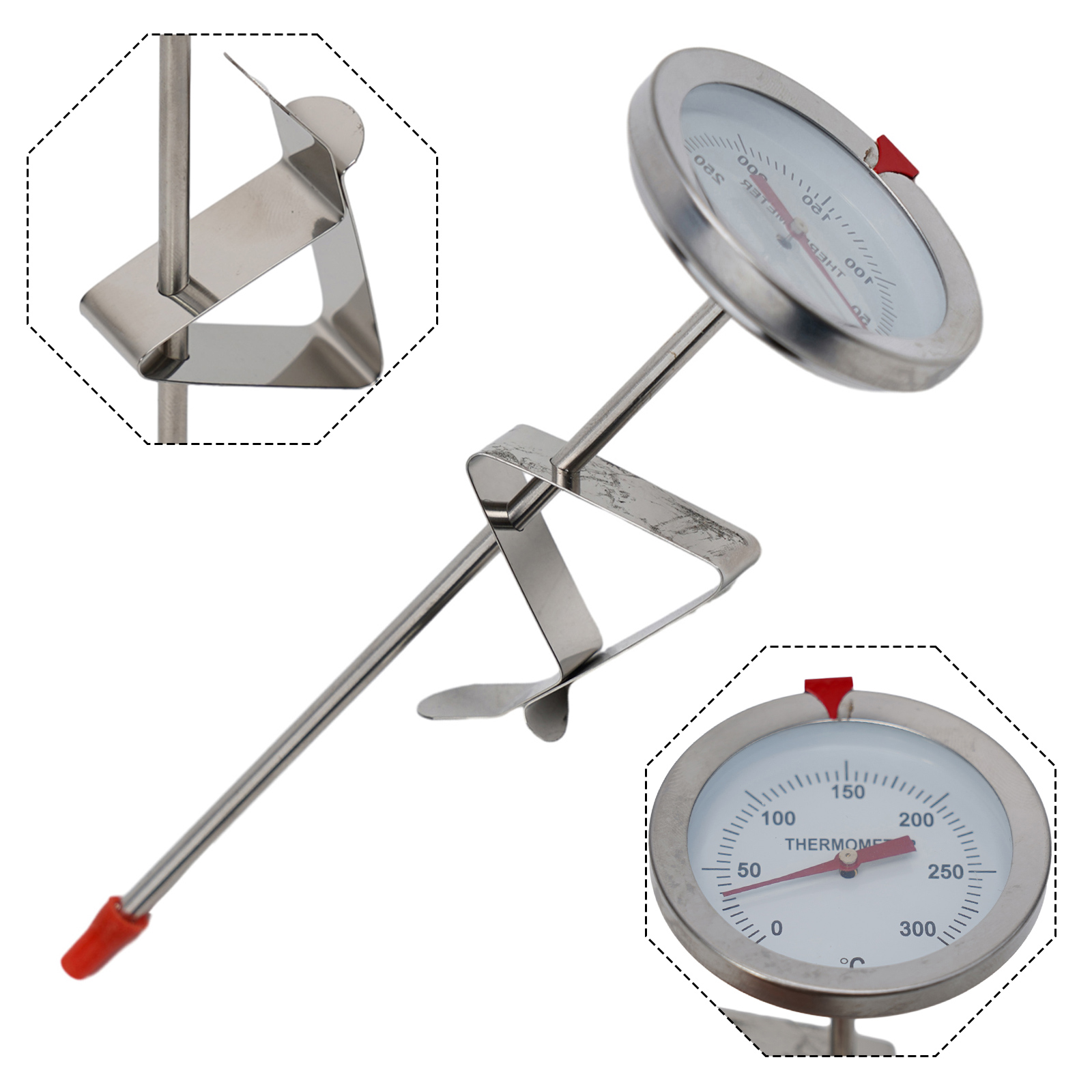 Kitchen Gadgets For Arthritic Hands - Roestvrijstalen sondethermometer Keukengereedschap Kooktemperatuurmeter 0 ~