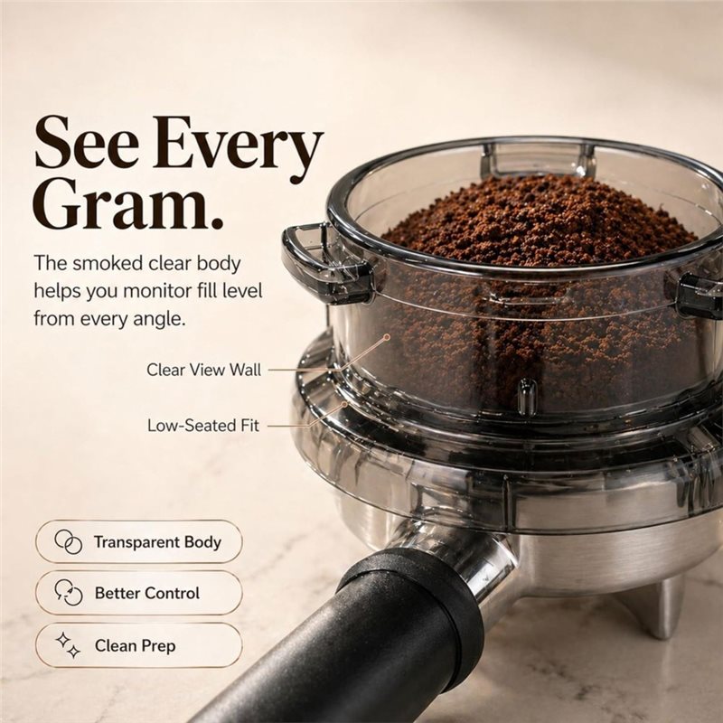 Breville Espresso Barista Express - Promotie! Twist-Lock Portafilter-trechter 54 mm dosering