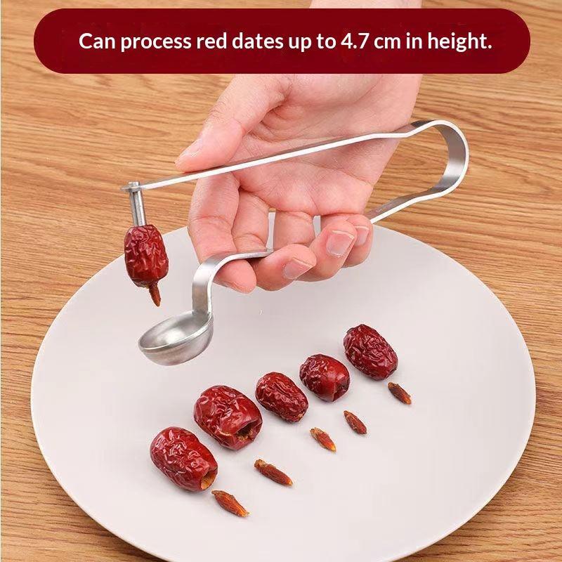 Kitchen Gadgets And Tools - RVS dadelontpitter, rode zaadverwijderaar, keukenhulp voor