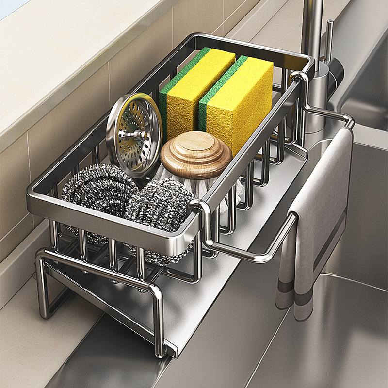 Kitchen Gadgets Storage Ideas - Compacte op de kraan gemonteerde kruidenplank