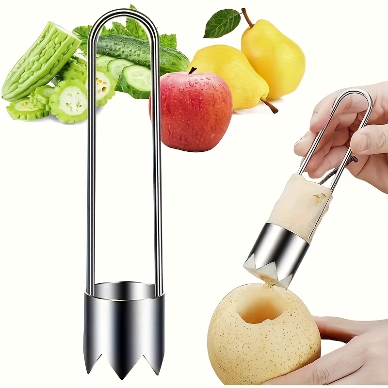 Kitchen Gadgets And Tools - Roestvrijstalen fruit- en groentepitverwijderaar, paprika-zaadverwijderaar, appel-
