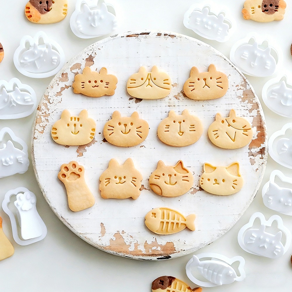 Kitchen Gadgets And Accessories - Schattige Kitten DIY Stempel Koekjesvormpjes Bakvorm