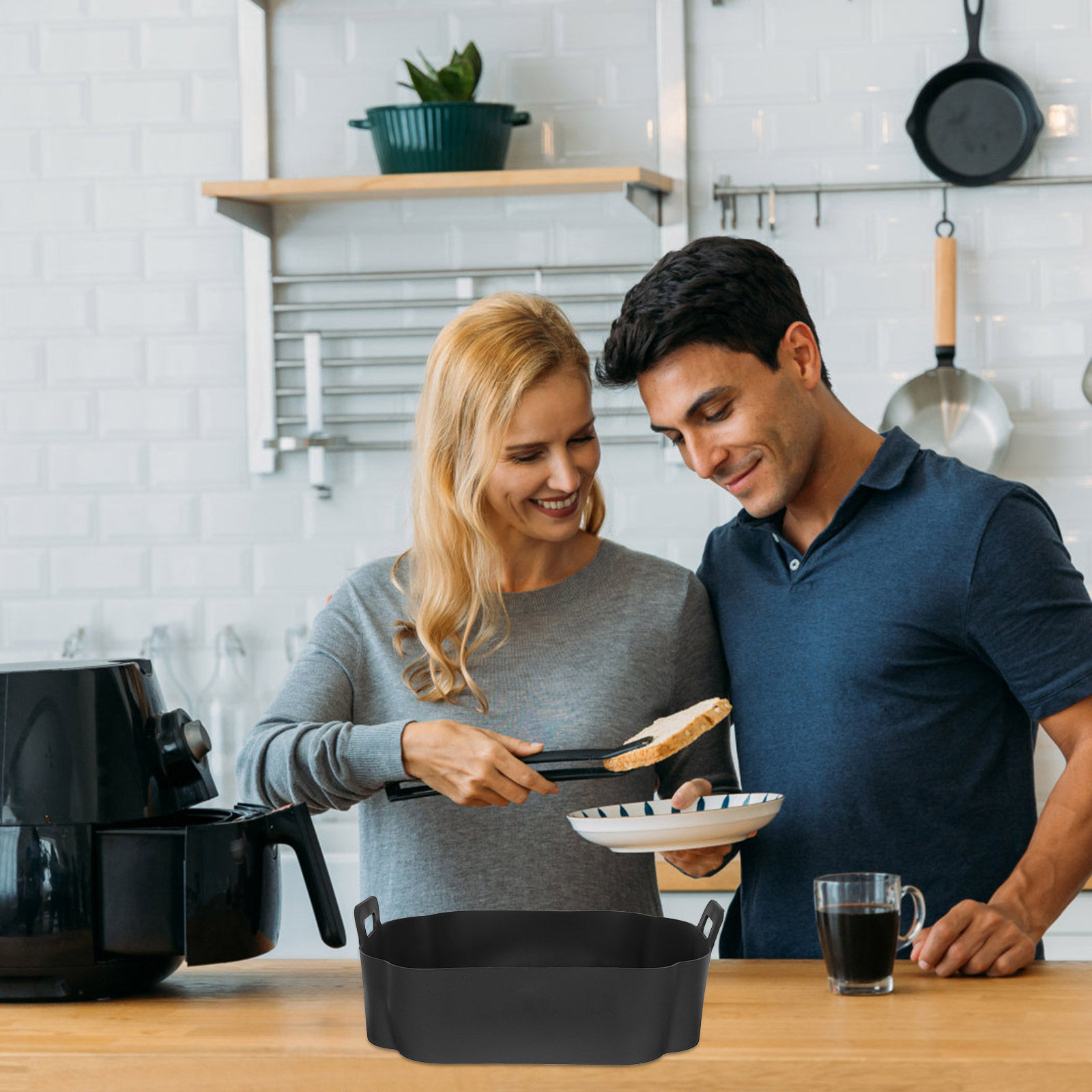 Air Fryer Accessories - Siliconen inlegger voor airfryer, herbruikbaar, antiaanbak,