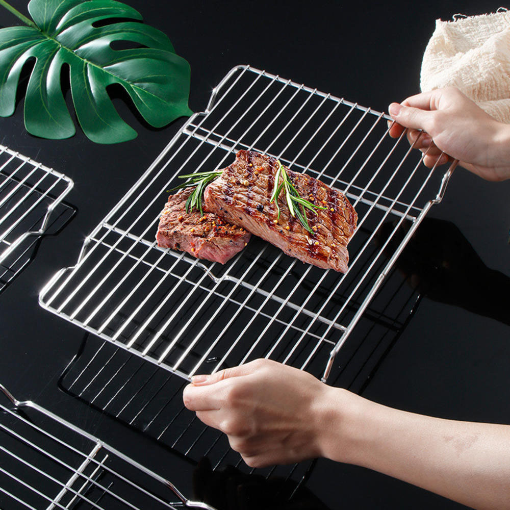 Kitchen Gadgets For Arthritic Hands - Roestvrijstalen barbecuegaasmat Herbruikbare hittebestendigheid BBQ-baknet Pad