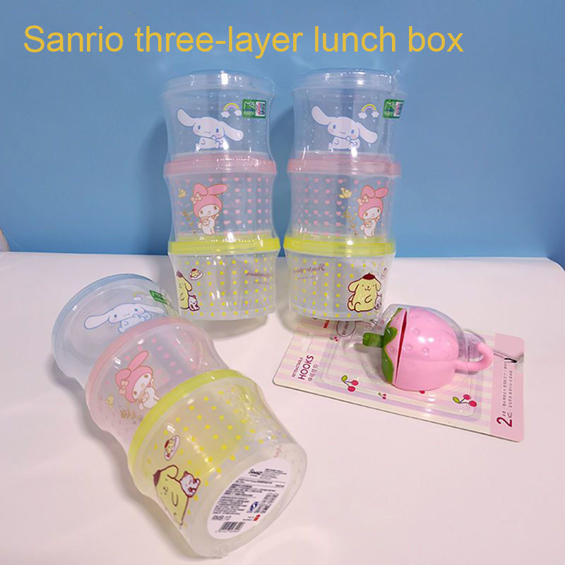 Kitchen Gadgets Storage Ideas - Kitty Bento Box Set 3-delig, schattige