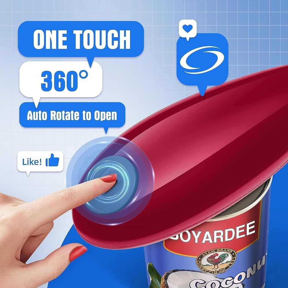 1Pc Rode Elektrische Blikopene - Electric Can Opener recensie en prijs