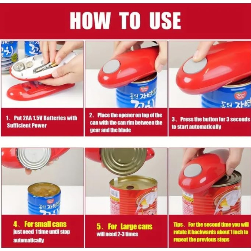 1Pc Rode Elektrische Blikopene - Electric Can Opener recensie en prijs