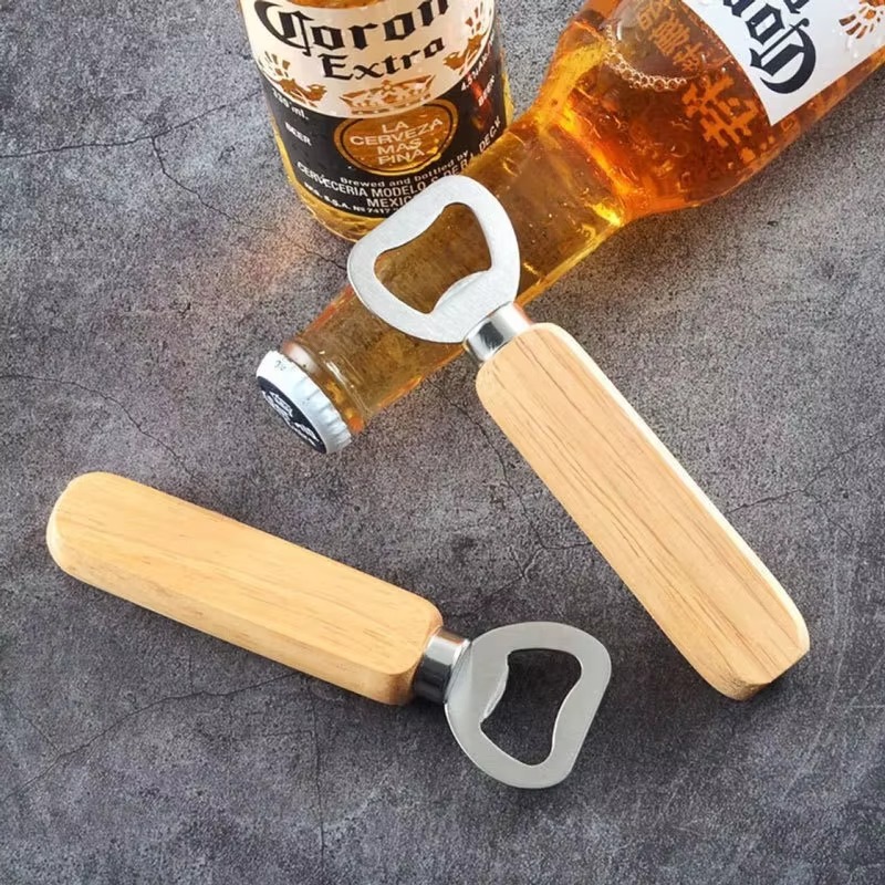 Roestvrijstalen houten flesope - Kitchen Gadgets Home Party recensie en prijs