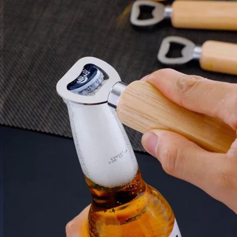Roestvrijstalen houten flesope - Kitchen Gadgets Home Party recensie en prijs